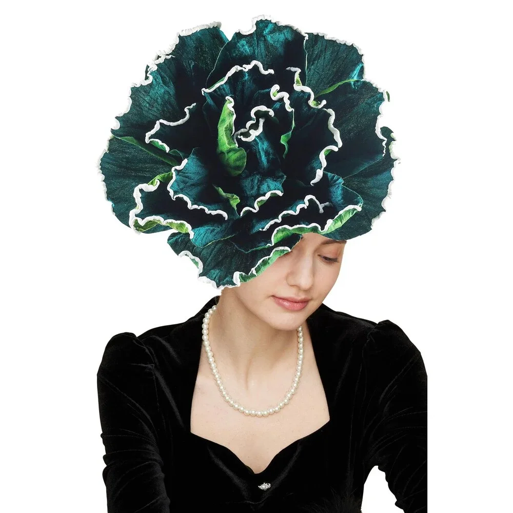 Gionforsy Large Flower Fascinators Hat Tea Party Hats for Women Derby Hat OS